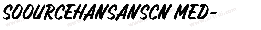 SOOURCEHANSANSCN MED字体转换